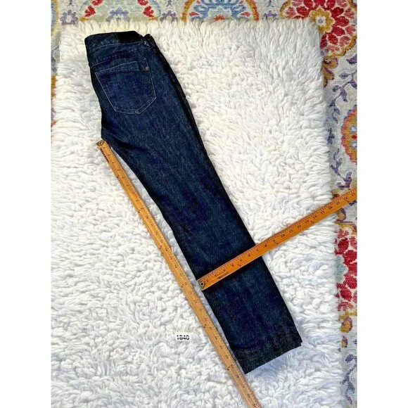 Express Zelda Skinny Womens Jeans Blue Sz 6 Short Dark Wash Skinny Stretch - Picture 5 of 9